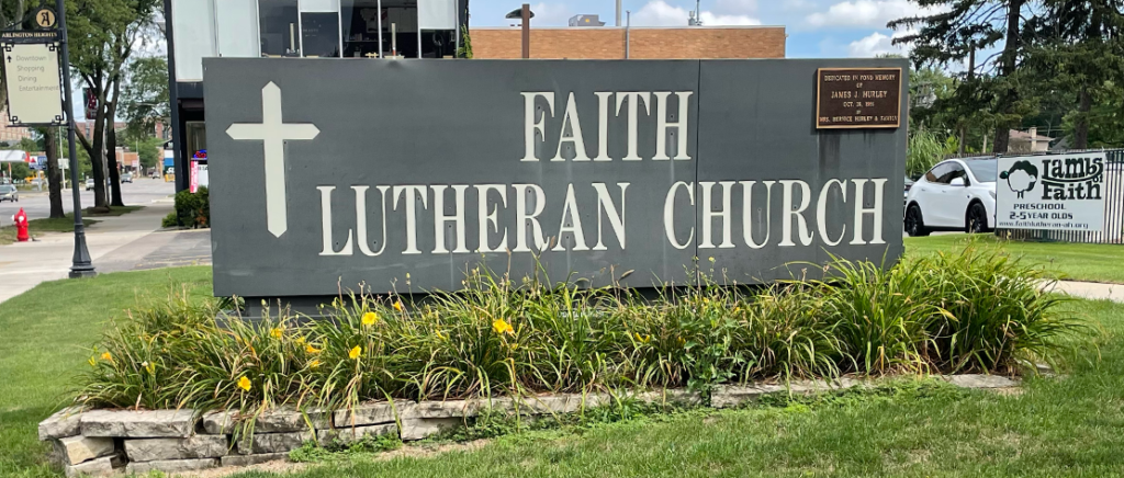 Church sign front