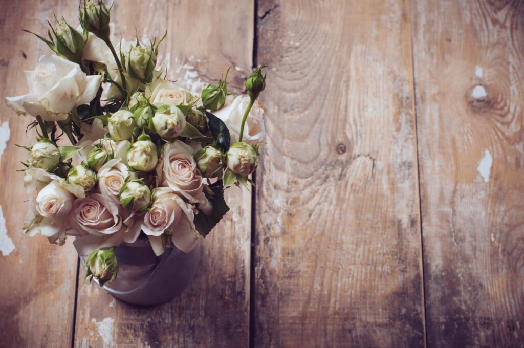 Decorative Flowers on Board